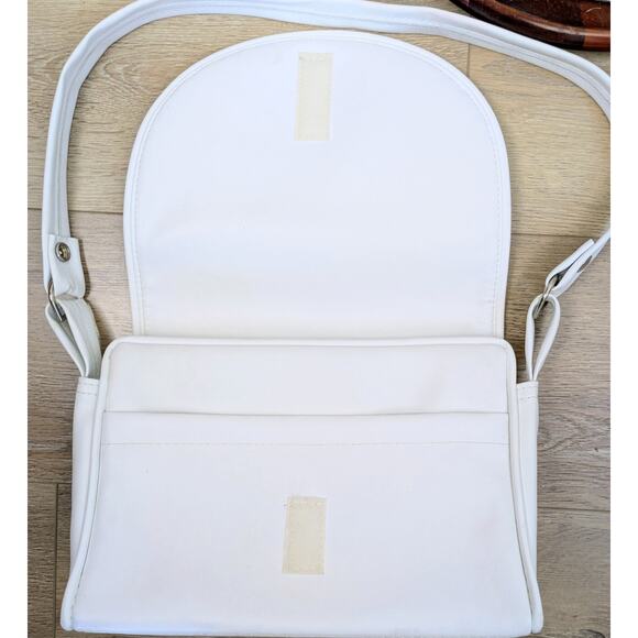 VTG 80s The Original Florida Keys White Pink Hibiscus Flower Shoulder Bag Purse - Picture 5 of 13